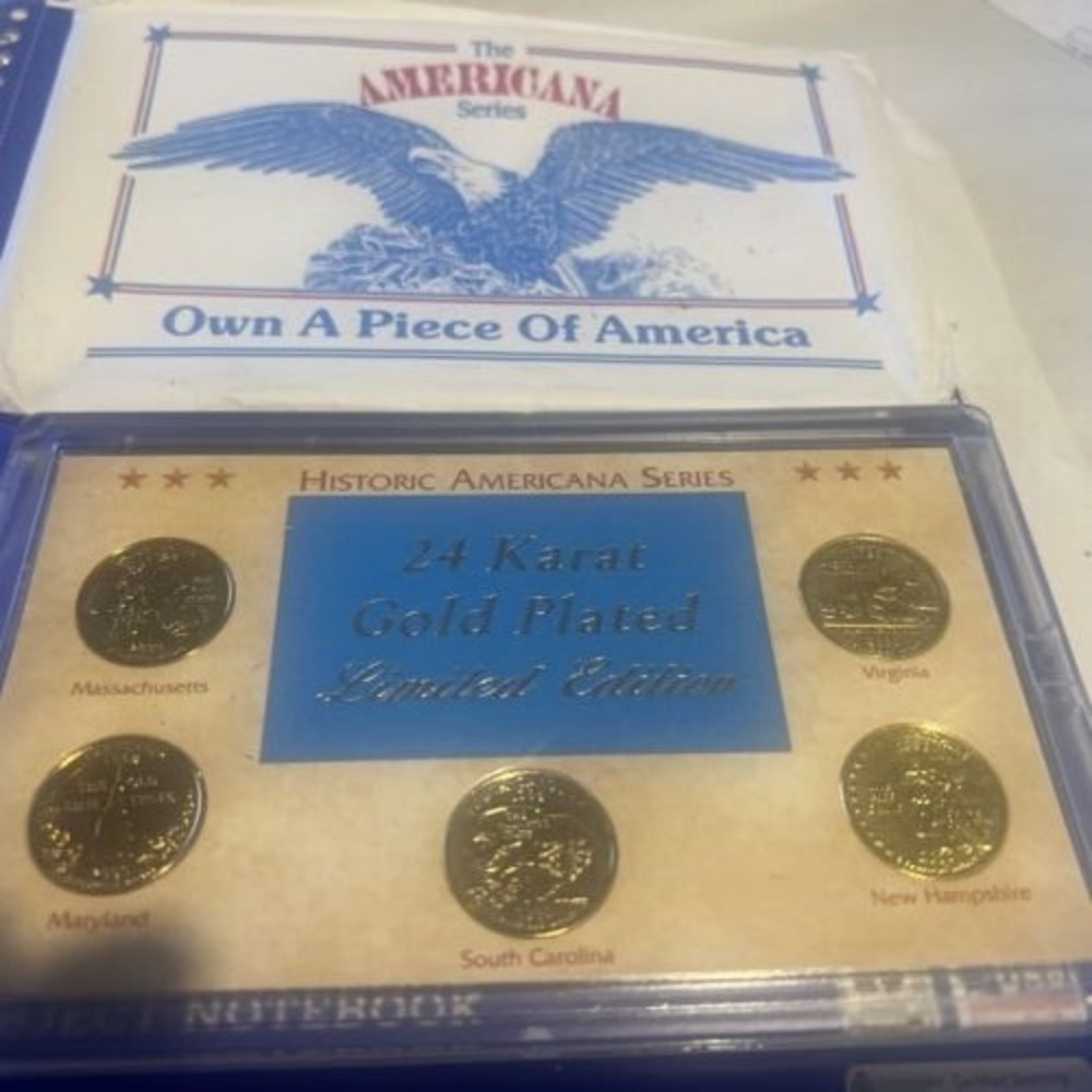 2000 LIMITED EDITION 24 KARAT GOLD PLATED STATE QUARTERS GOLD COLLECTION